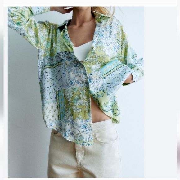 ZARA PAISLEY BLOUSE - Picture 6 of 8